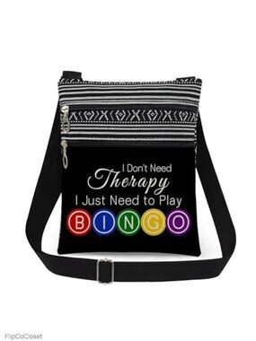 Bingo Crossbody Bag Adjustable Strap Polyester Gift for Bingo Lovers